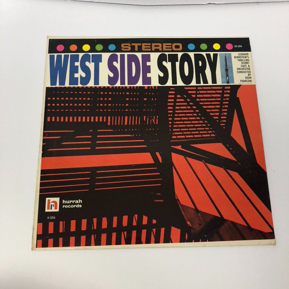 Vintage Vinyl Record of the West Side Story Soundtrack by Hurrah Record